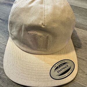 Vuori V1 Embroidery Hat Bone Snapback Baseball Cap NWT Neutral Minimalist